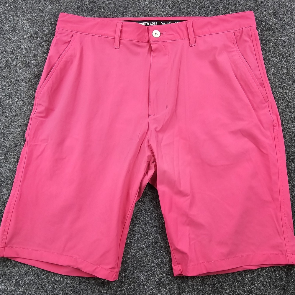 Kenneth Cole Mens Golf Shorts 36 Hot Pink Stretch Performance 9" Inseam